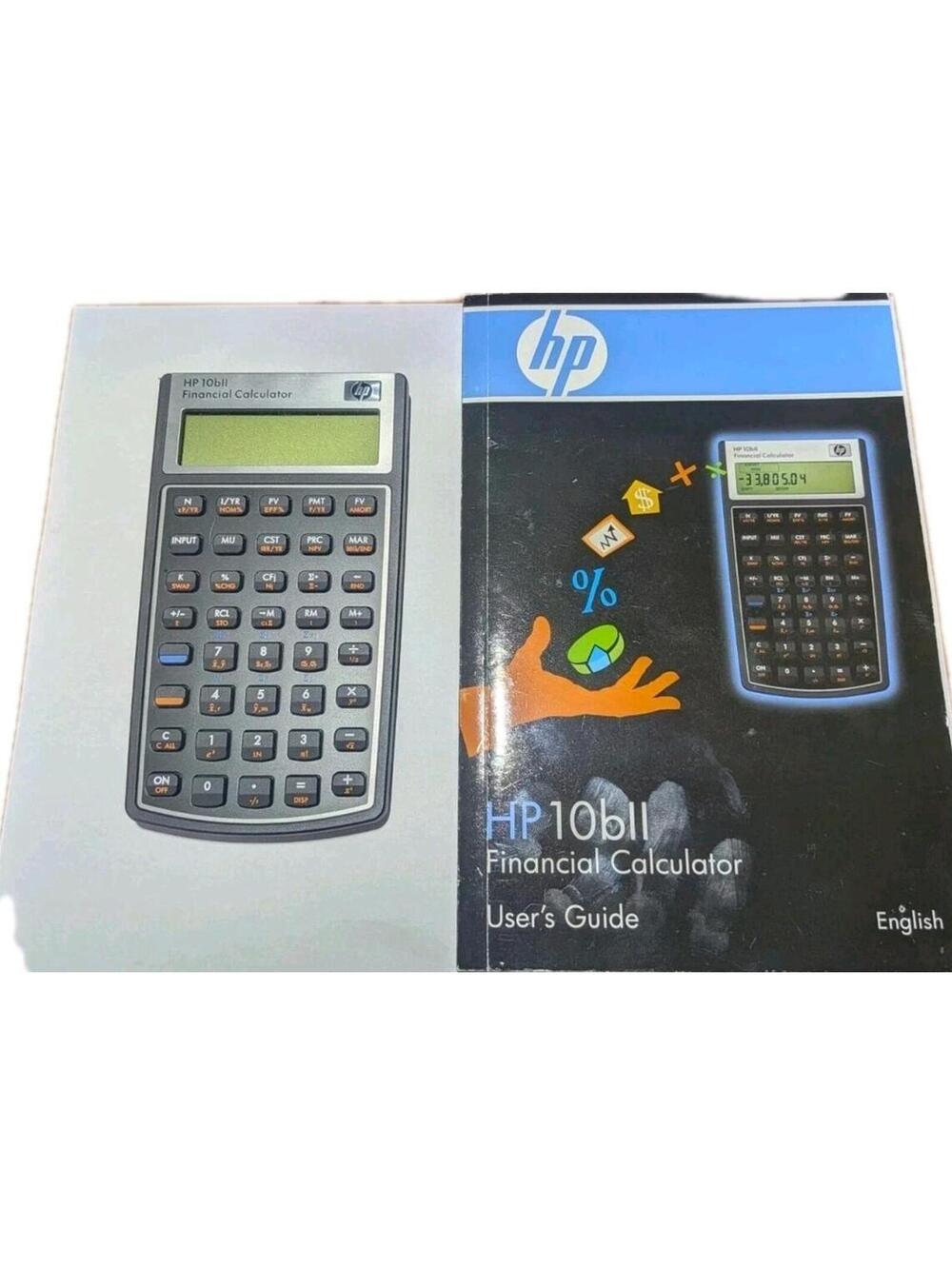 Official HP 10BII+ Plus Financial Calculator with Sleeve And Book *TESTED/WORKS*